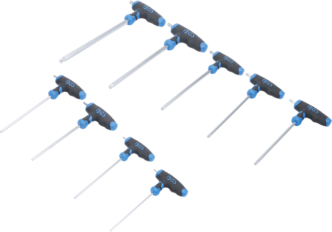 Set chei torx T10 - T50 cu maner T, 9 piese BGS 8485 [2]