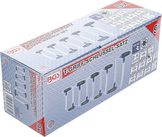Set chei torx T10 - T50 cu maner T, 9 piese BGS 8485 [4]