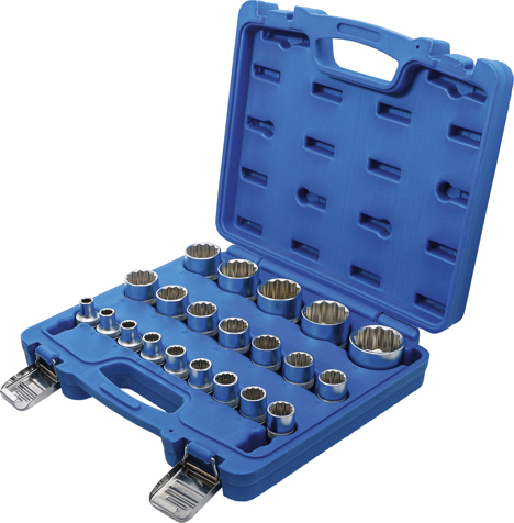 Set chei tubulare 8 - 36 mm, 12 puncte, antrenare 1/2”, 21 piese BGS 2267 [3]