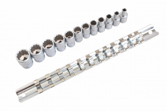 A-IN222 Set tubulare bihexagonale in inch, actionare 1/4", 12 piese [1]