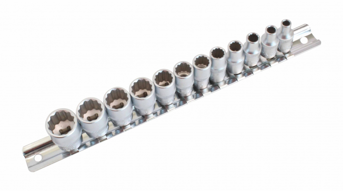A-IN222 Set tubulare bihexagonale in inch, actionare 1/4", 12 piese [2]