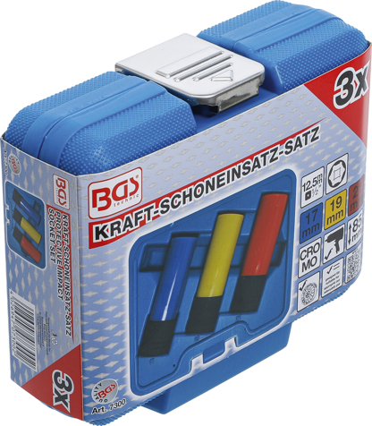 Set tubulare de impact 17, 19, 21 mm cu protectie pentru jante din aliaj, antrenare 1/2", 3 piese BGS 7300 [6]
