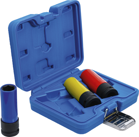 Set tubulare de impact 17, 19, 21 mm cu protectie pentru jante din aliaj, antrenare 1/2", 3 piese BGS 7300 [2]