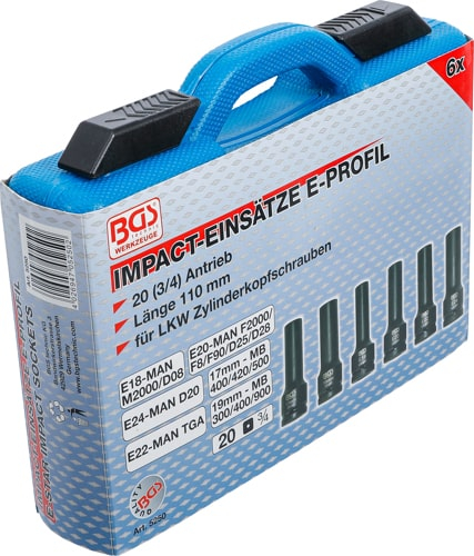 Set tubulare de impact E, 12 colturi (3/4), 6-piese,BGS5250 [6]
