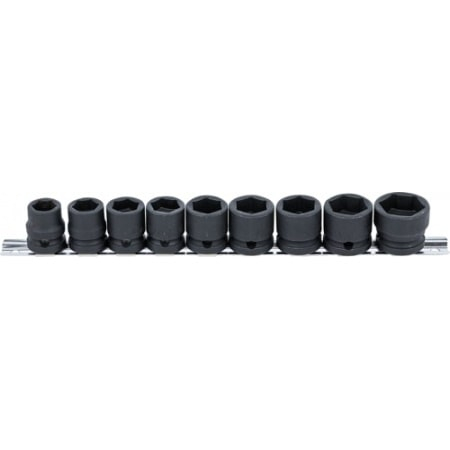 Set tubulare de impact hexagonale extra plate 13 - 24 mm, antrenare 1/2", 9 piese, BGS 9551 [1]