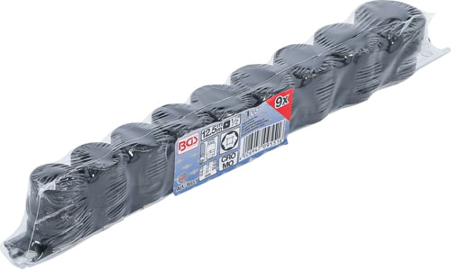 Set tubulare de impact hexagonale extra plate 13 - 24 mm, antrenare 1/2", 9 piese, BGS 9551 [4]