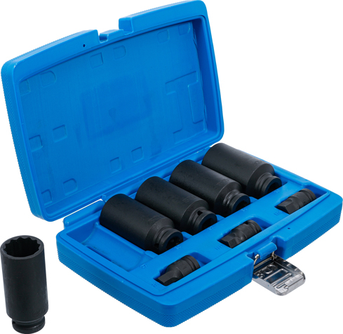 Set tubulare de impact in 12 colturi si biti de impact, 8 piese BGS 5335 [3]