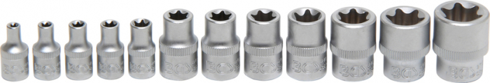 Set tubulare profil E, E4 - E20, actionare 1/4”, 3/8”, 12 piese BGS 2038 [2]