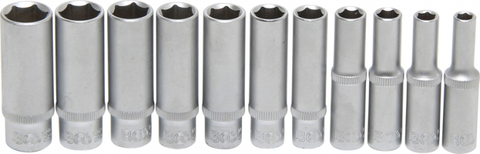 Set tubulare hexagonale, actionare 1/4”, marimi in toli,11 piese BGS 2429 [2]
