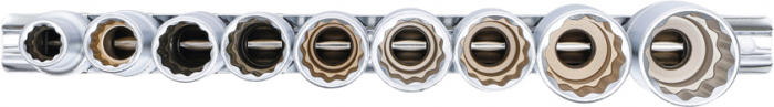 Set chei tubulare 10 - 24 mm, 12 puncte, actionare 1/2”, 9 piese BGS 5253 [3]