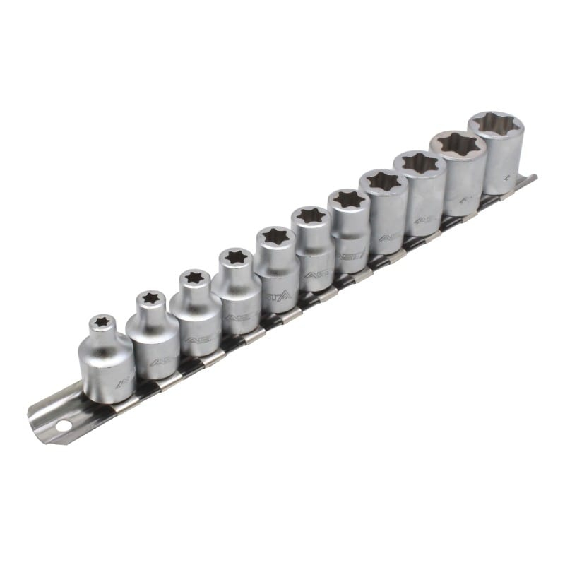 A-F11ET Set tubulare profil E, E6 - E20, actionare, 3/8”, 11 piese [1]