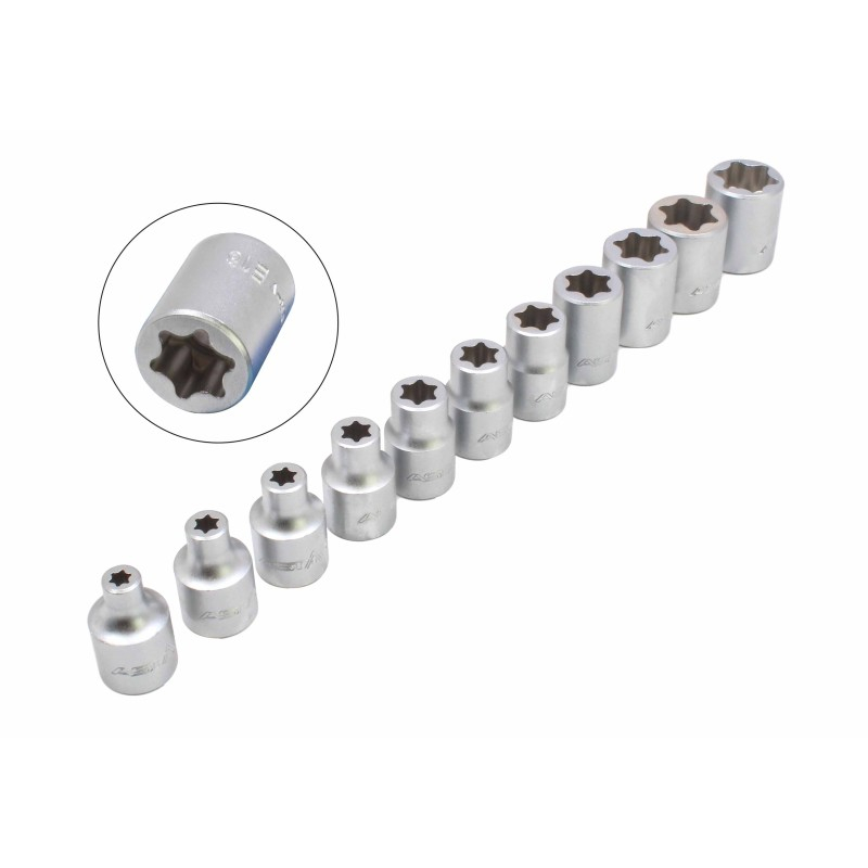 A-F11ET Set tubulare profil E, E6 - E20, actionare, 3/8”, 11 piese [4]