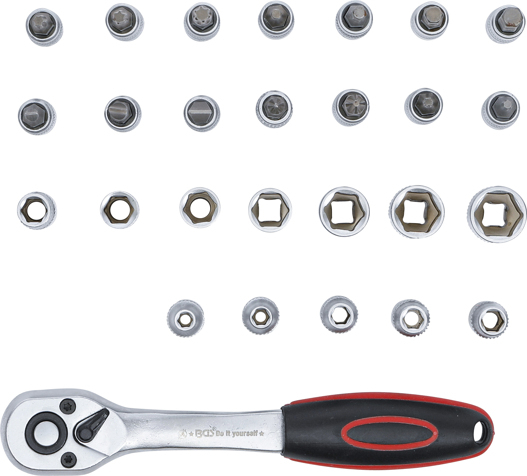 Set tubulare si biti 4-13 mm, actionare 1/4”, 27 piese BGS 15105 [3]