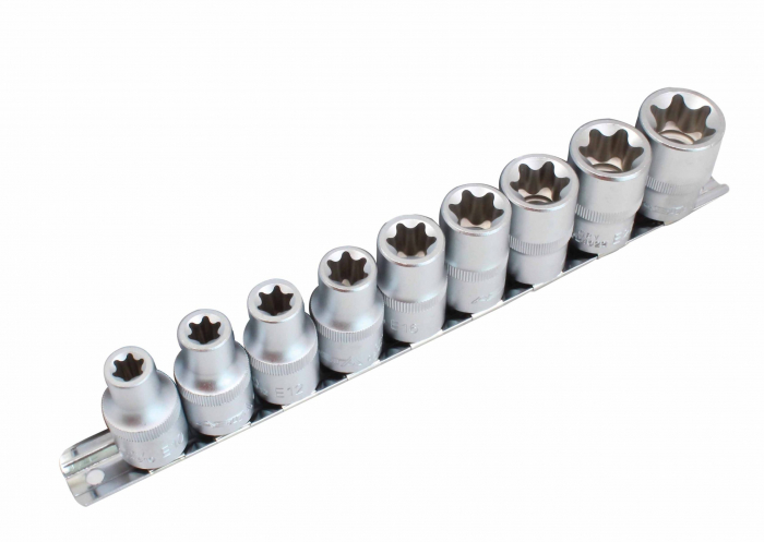 954009-2 Set tubulare tip E, actionare 1/2", 9 piese [2]
