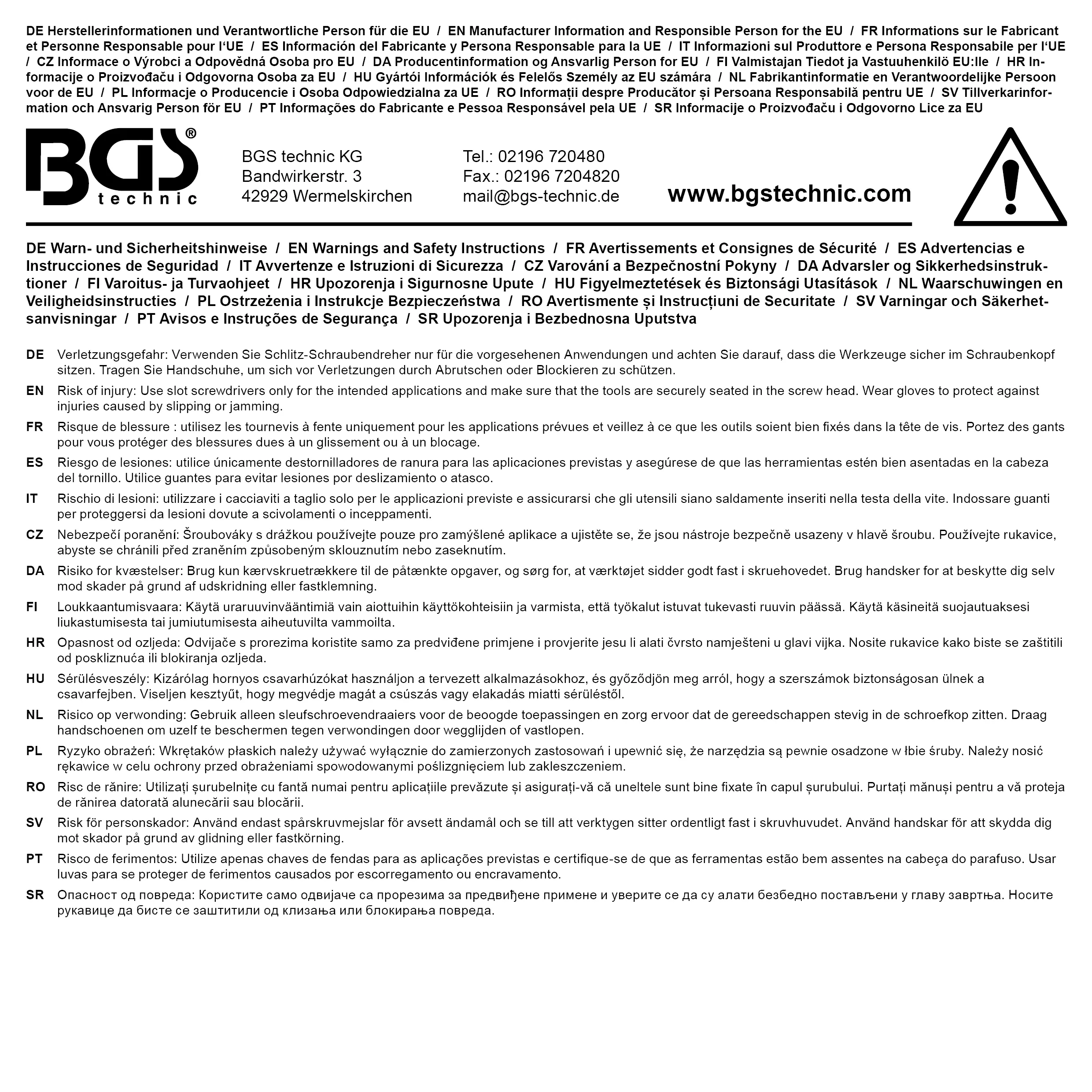 Surubelnita lama dreapta 6 mm Lungime lama 450 mm, BGS 74539 [5]