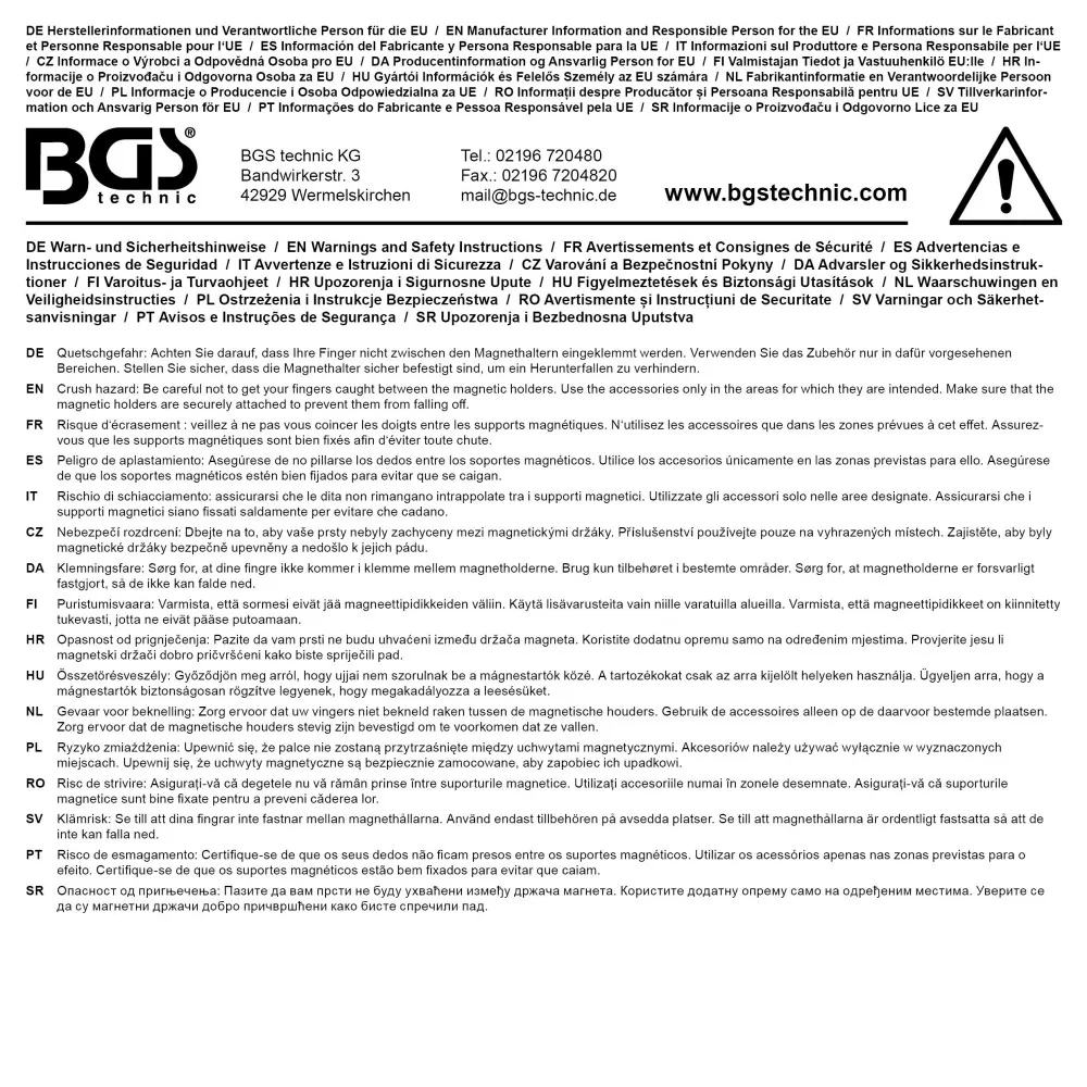 Tava de inox cu prindere magnetica, 265 x 290 mm BGS 1151 [4]
