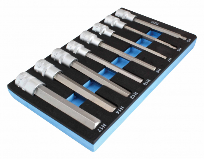 S-H812S Tava unelte cu chei hexagonale 1/2″, 140 mm, 8 piese [2]