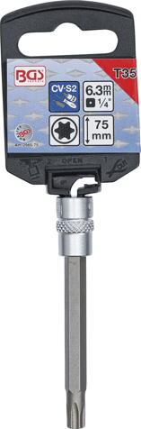 Bit Torx T35 in tubulara cu prindere de 1/4”, lungime 75 mm BGS 2565-75 [2]