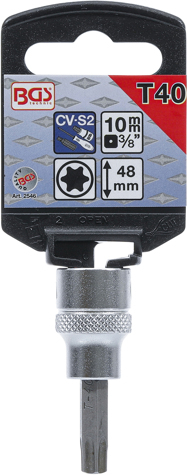 Bit torx T40 in tubulara cu prindere de 3/8”, lungime 48 mm, BGS 2546 [3]