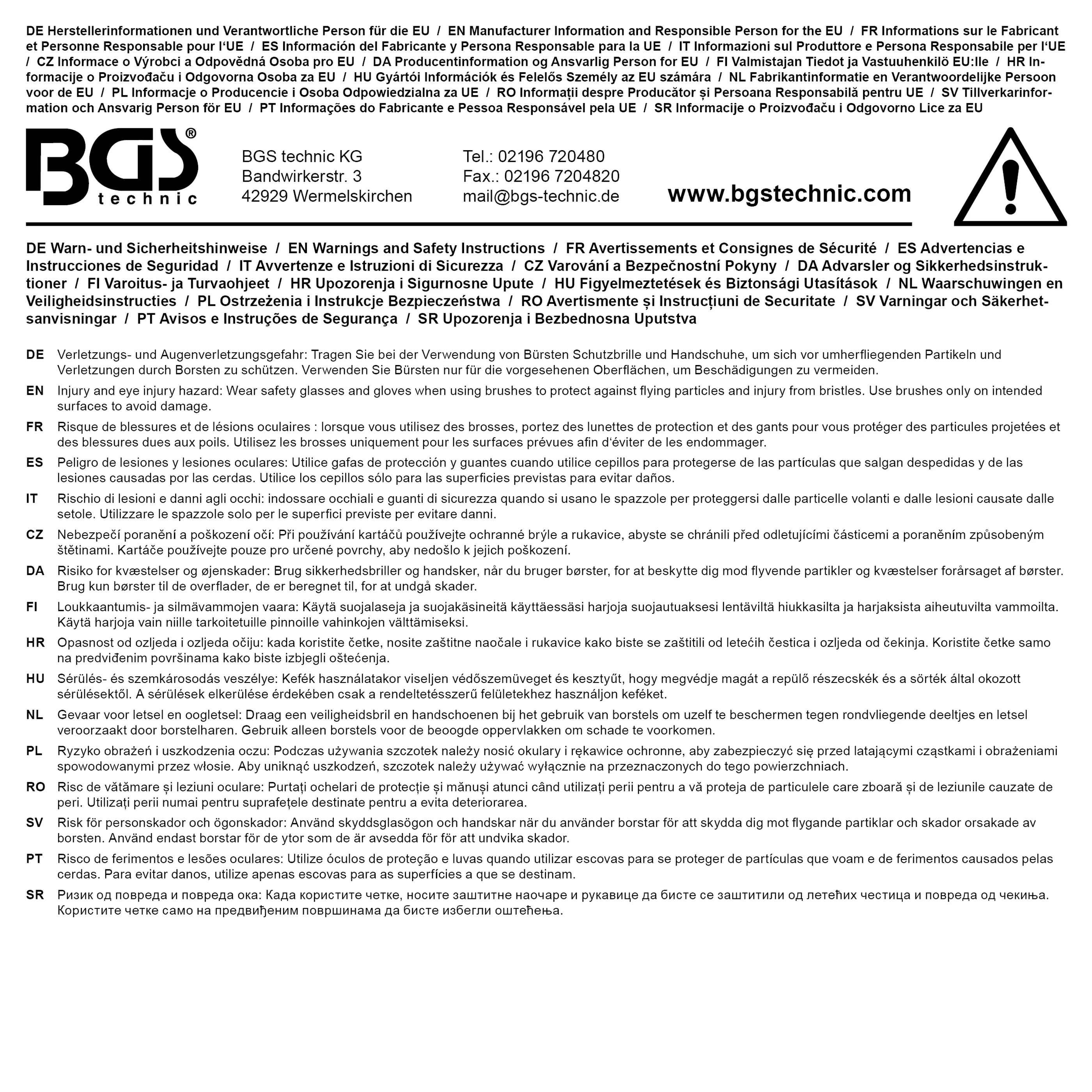 Trusa de curatat cu miniperii de interior, 20 piese BGS 379 [9]