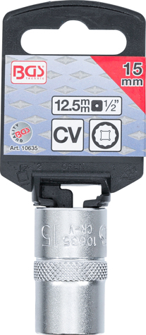Tubulara 15 mm, 12 puncte, actionare 1/2" BGS 10635 [3]