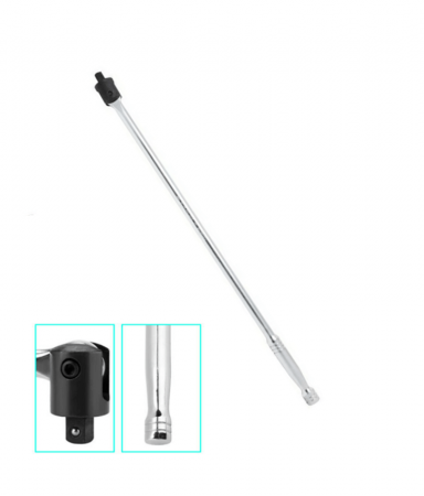 Scule de mana - Maner de forta cu cap flexibil cu cap rabatabil de 1/2" - 750 mm