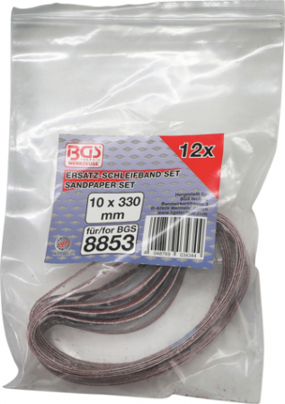 Banda slefuire 10 mm x 330 mm, 12 piese BGS 8853-1 [2]
