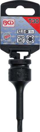 Bit  torx T30 de impact in tubulara cu prindere de 1/2”, lungime 75 mm, BGS 5480-T30 [1]