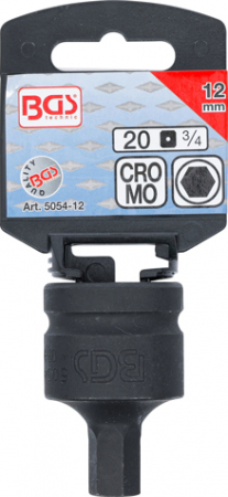 Bit imbus H12 de impact in tubulara cu prindere de 3/4", lungime 55 mm, BGS 5054-12 [1]