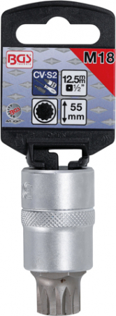 Bit spline M18 in tubulara cu prindere de 1/2", lungime 55 mm, BGS 4347 [1]