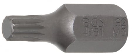 Chei/Tubulare/Biti - Bit spline M6, lungime 30 mm, antrenare 3/8" BGS 4851