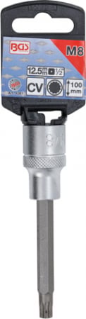 Bit spline (XZN) M8 in tubulara cu prindere de 1/2", lungime 100 mm, BGS 4361 [1]
