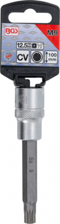 Bit spline (XZN) M9 in tubulara cu prindere de 1/2", lungime 100 mm, BGS 5184-M9 [1]