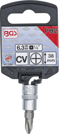 Bit PH2 in tubulara cu prindere de 1/4", lungime 38 mm, BGS 2488 [1]