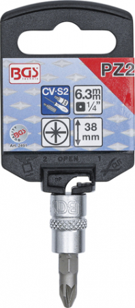 Bit PZ2in tubulara cu prindere de 1/4", lungime 38 mm, BGS 2491 [1]