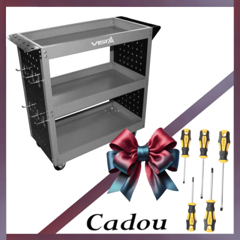 Scule Speciale pentru atelier - V-H3TC Carucior mobil pentru sculecu cadou Set surubelnite, 5 piese BGS 7946