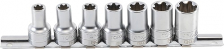 Truse si seturi - Chei tubulare profil Torx Plus10EP - 20EP, antrenare10 mm (3/8"), 7 piese, BGS 9587