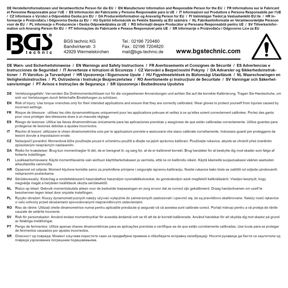 Cheie dinamometrica 30-210 Nm, actionare 1/2'' BGS 963 [6]