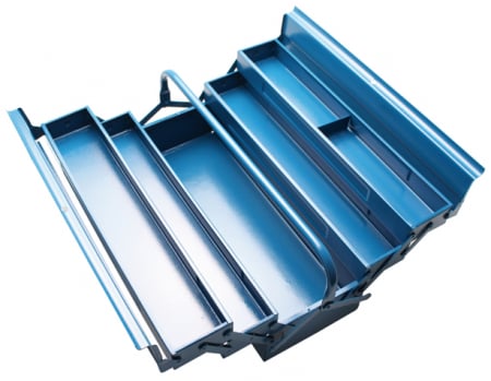 Cutii de Scule - Cutie metalica pentru unelte, 530 x 200 x 200 mm, 5 compartimente BGS 3302