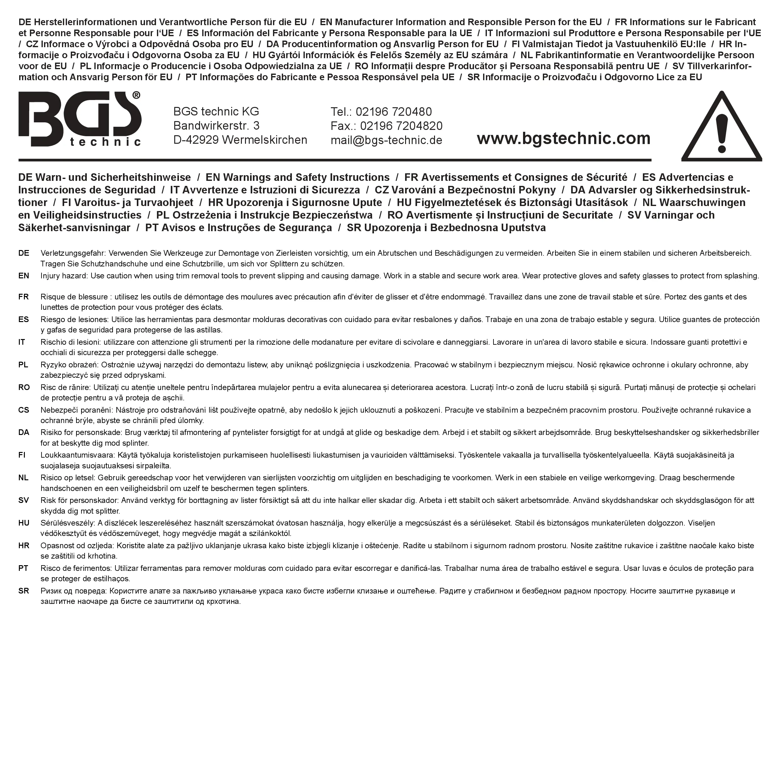 Dispozitiv desfacut clipsuri 290 mm, BGS 3109 [4]