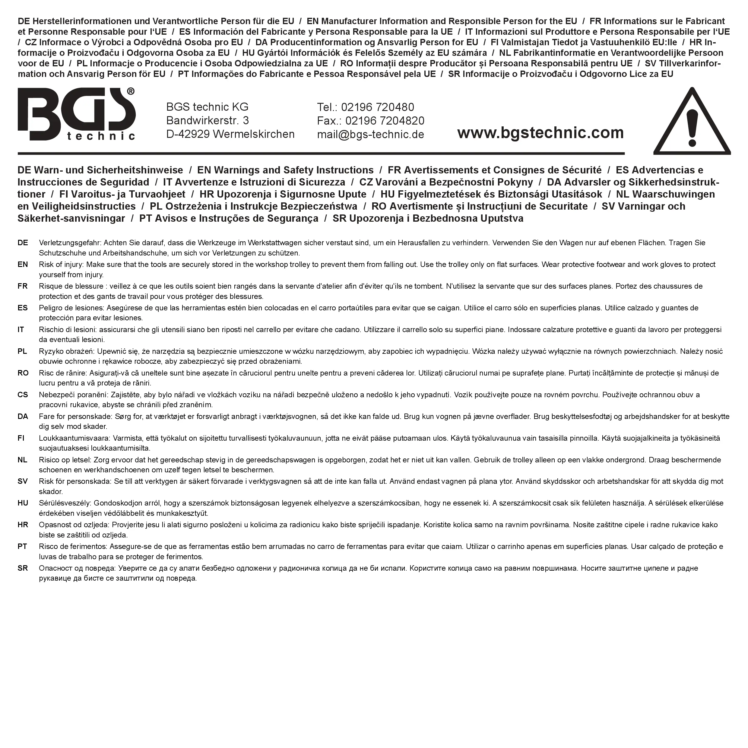 Dulap de scule cu 7 sertare echipat cu 263 piese, BGS 4207 [9]
