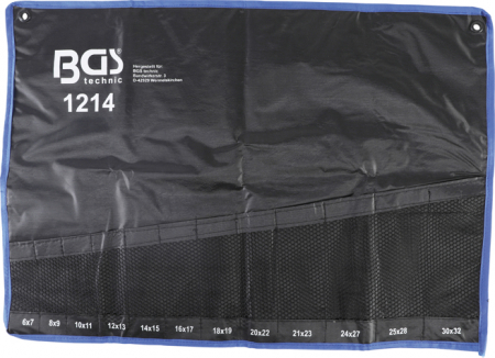 Chei cu clichet, fixe, speciale - Husa pentru set chei inelare cu cot BGS 1214-LEER