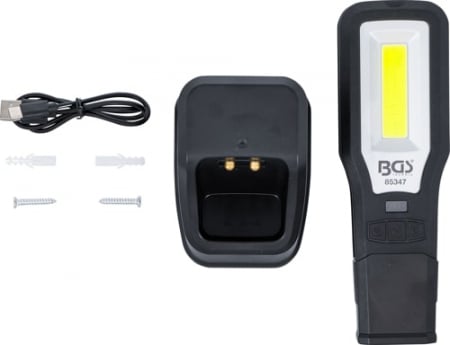 Lampa de lucru COB-LED, rabatabila, cu statie de incarcare, BGS 85347 [6]