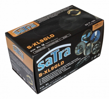S-XL9GLD Manusi mecanic auto nitril negru textura diamantata 100 buc marime XL. [2]