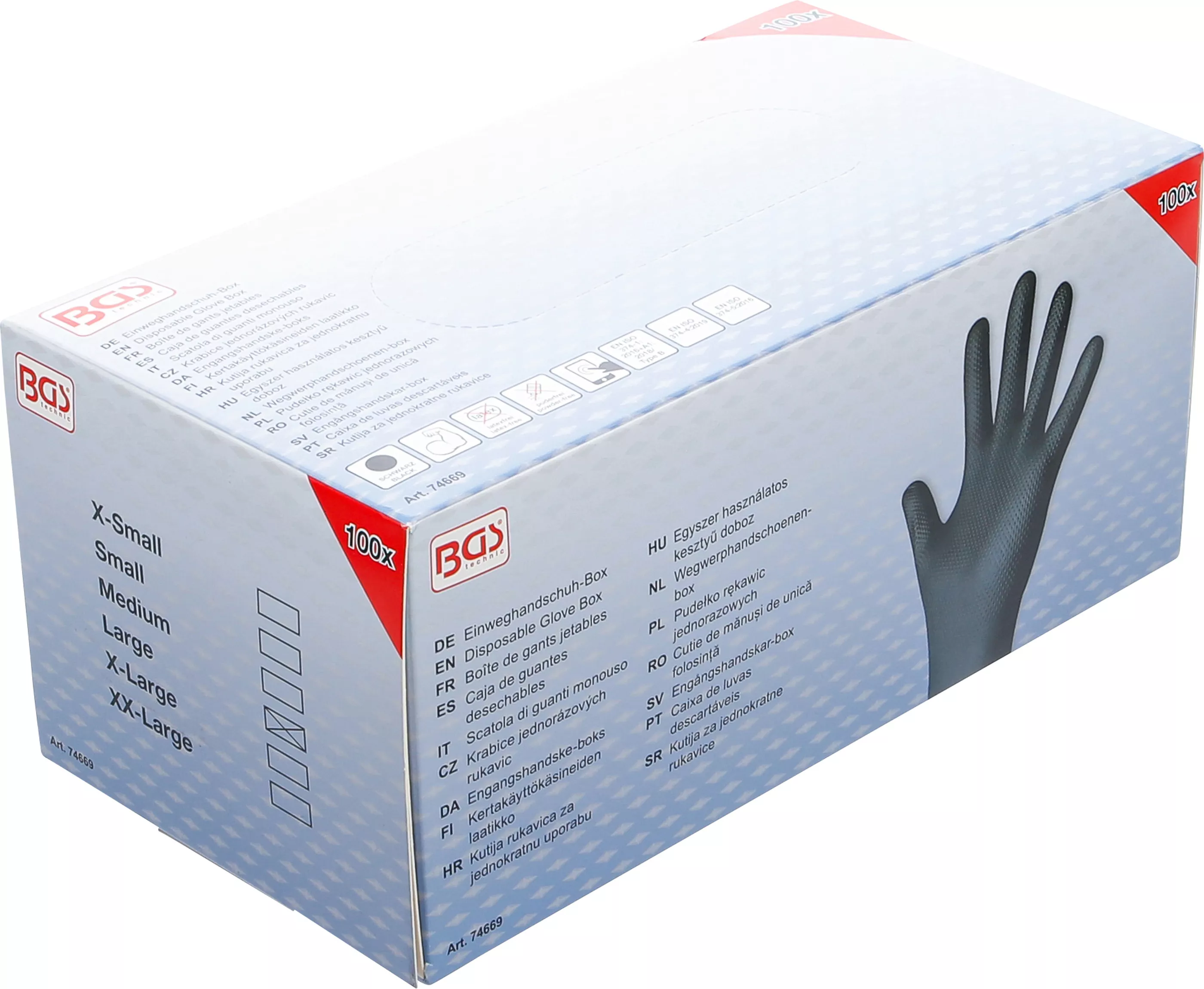 74669 - Manusi nitril de unica folosinta, Extra Grip, L – 100 bucati, BGS 74669 [5]