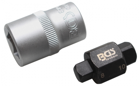 Schimb Ulei - Patrat pentru baia de ulei, 8 mm si 10 mm BGS 8991