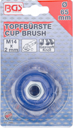 Perie de sarma rotativa 65 mm, M14x2.0 mm BGS 3980 [6]