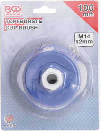 Perie de sarma rotunda M14x2 mm, Ø 100x67 mm BGS 3994 [2]