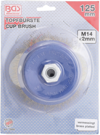Perie de sarma rotunda M14 x 2 mm, 125 x 75 mm BGS 3988 [2]