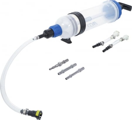 Schimb Ulei - Pompa de transfer Ulei, Combustibil, Antigel cu set adaptoare, capacitate 1500 ml, BGS 9782